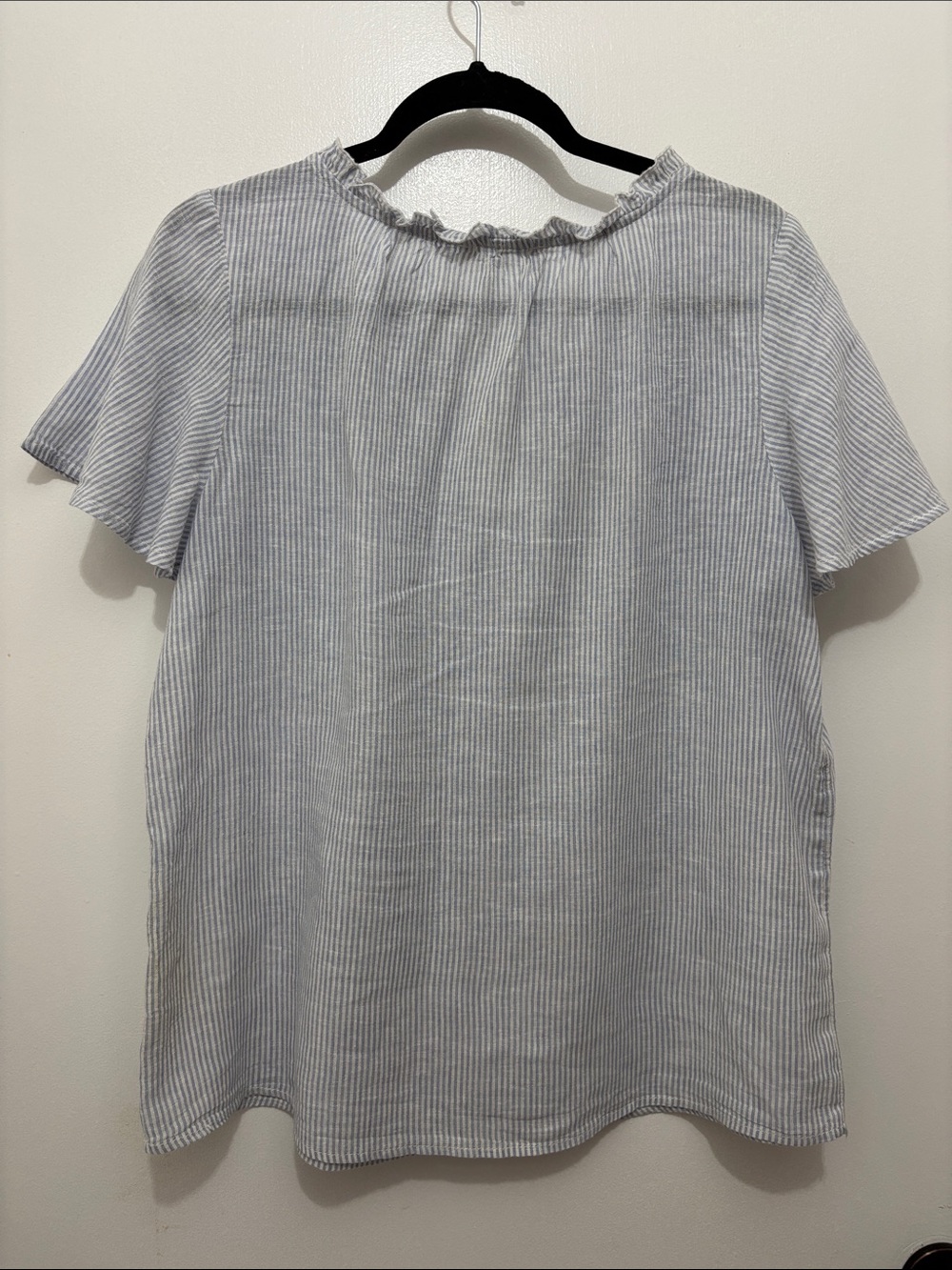 beachlunchlounge Light Blue & White Striped Tassel Tie Tunic - Picture 3 of 6